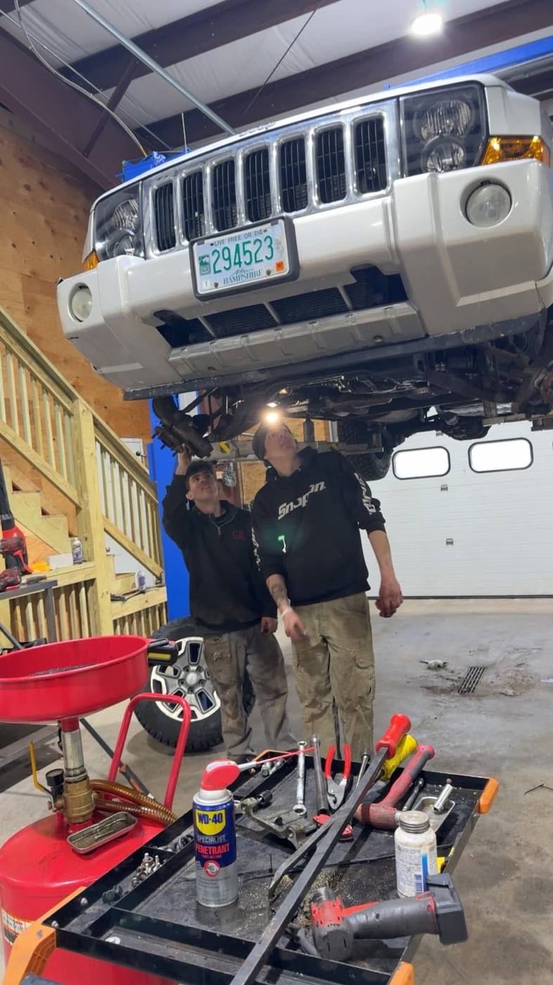 Whiting's tow truck on a call in Carroll County, NH